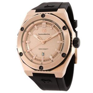 FX04317B NWT Technomarine Fashion Men's Quartz Plastic and Stainless Steel Authe